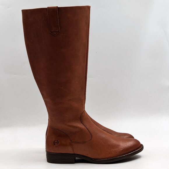 Born Women Shaunie Brown Wide Calf Cognac Riding Boots size 6 - Picture 10 of 10